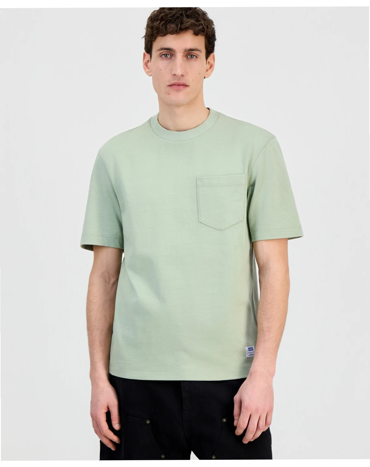 Men's Cotton Solid-Color Pocket T-Shirt