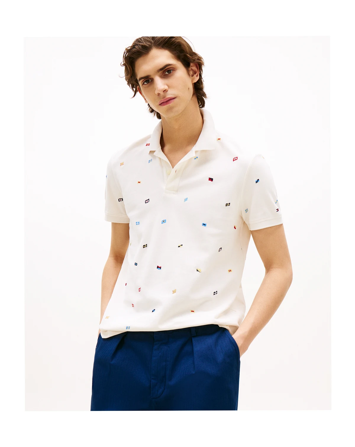 Men's Big & Tall All-Over Flag Polo Shirt