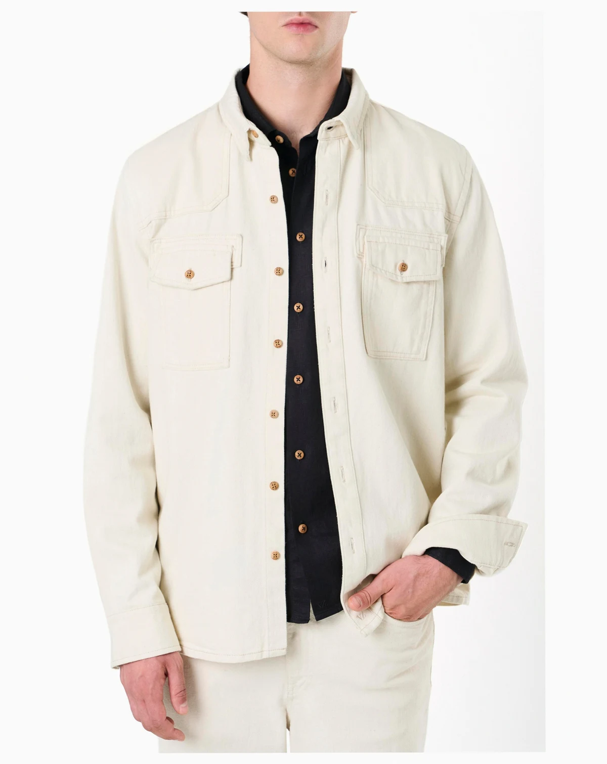 Men's Elon Semi-Fitted Long Sleeve Overshirt