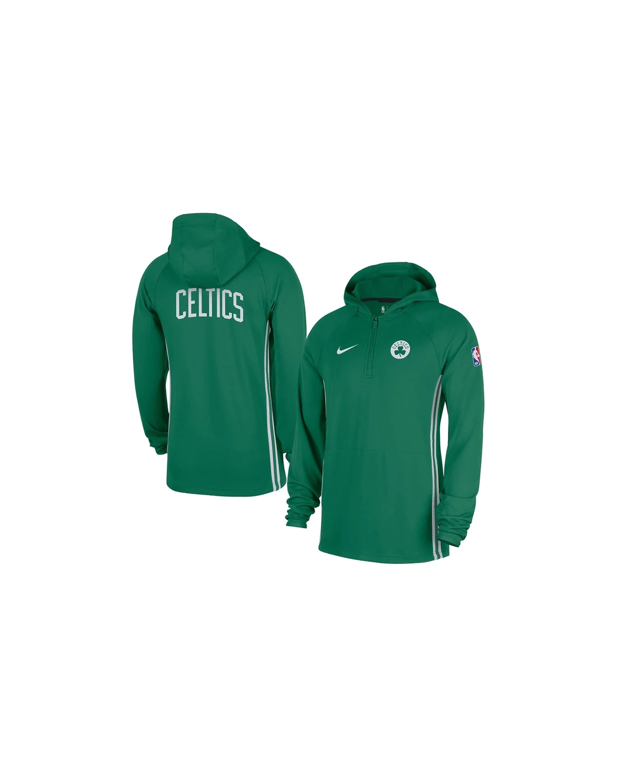 Men's Kelly Green Boston Celtics Authentic On Court Zone Quarter-Zip Jacket