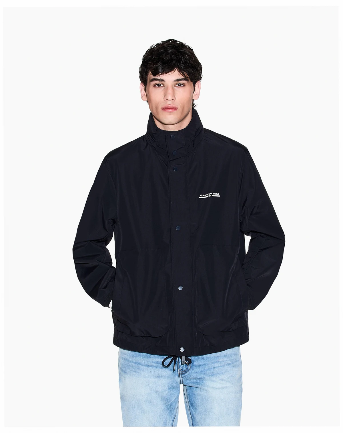 Men's Nylon Cuff Hooded Jacket