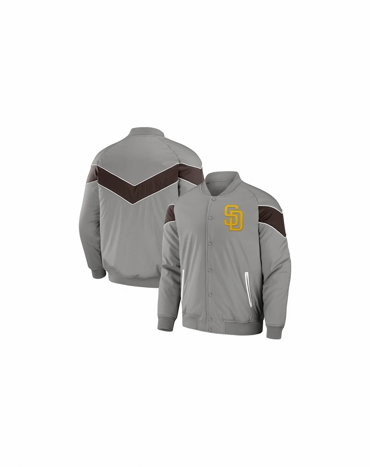 Men's Darius Rucker Collection by Gray San Diego Padres Baseball Raglan Full-Snap Jacket