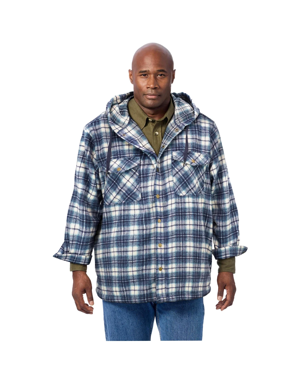 Big & Tall Brawny Snap Shirt Jacket