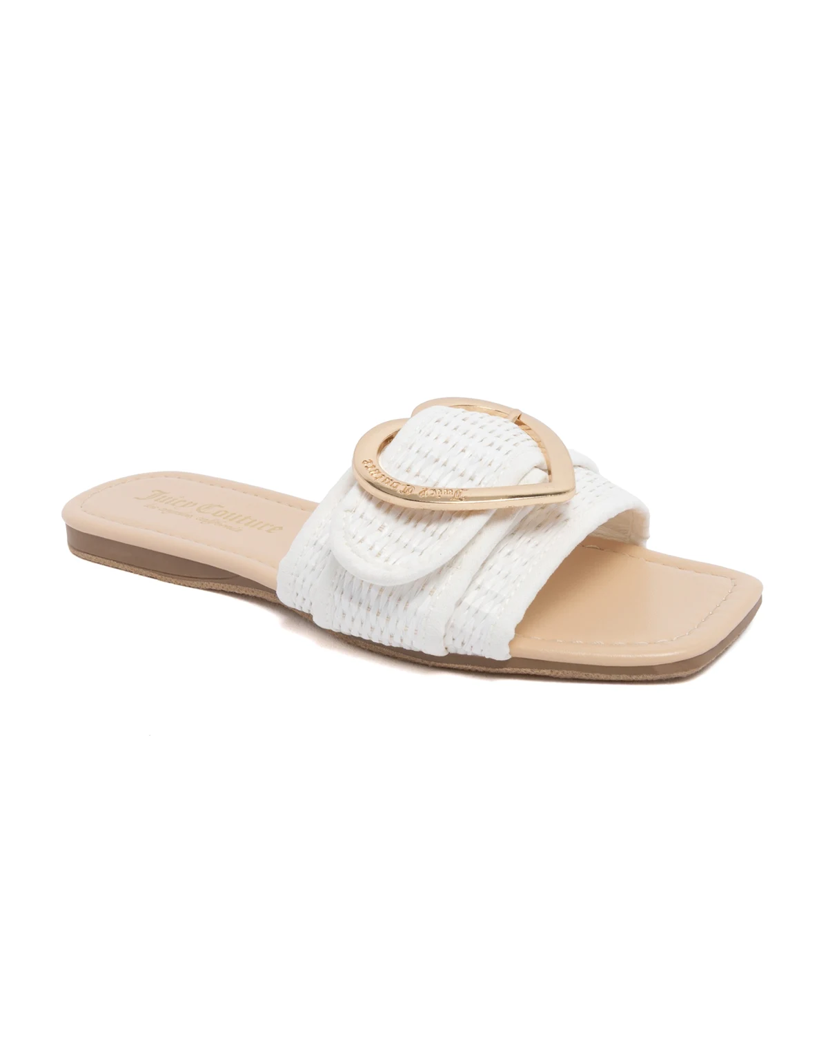 Women's Zapphire Heart Buckle Slide Flat Sandals