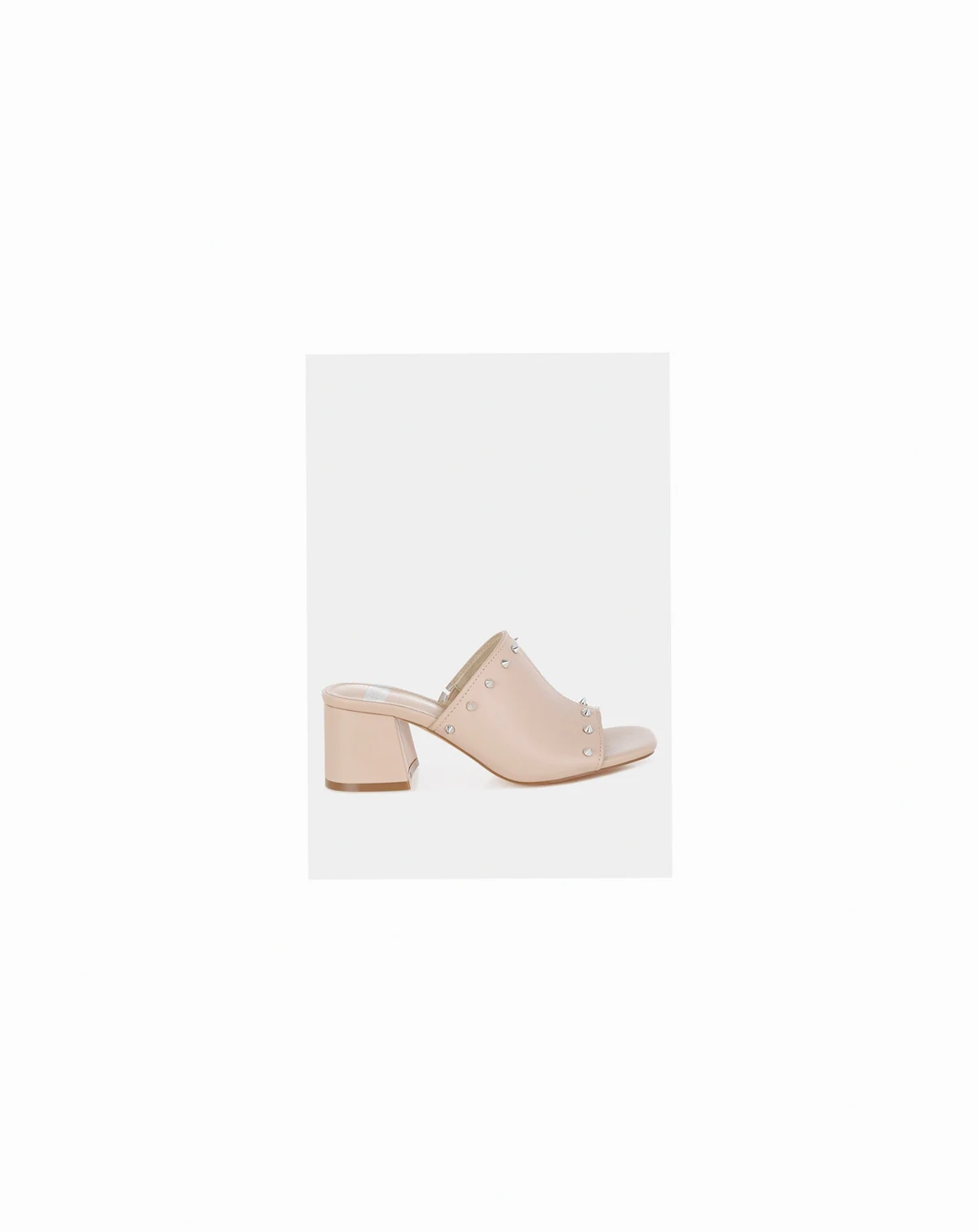 Womens Lomela Stud Embellished Block Heel Slip Ons
