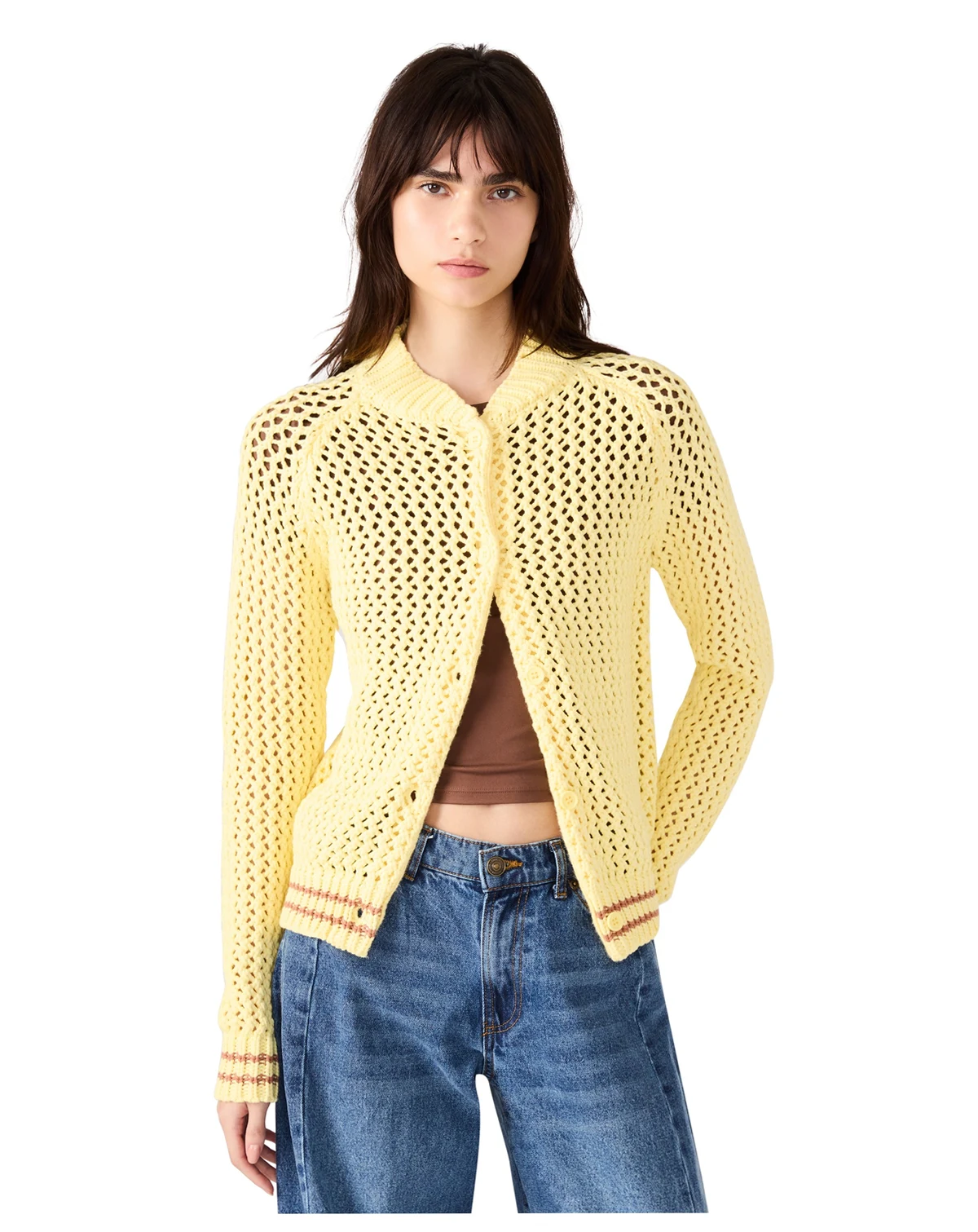 Women's Leiah Crochet Collarless Jacket