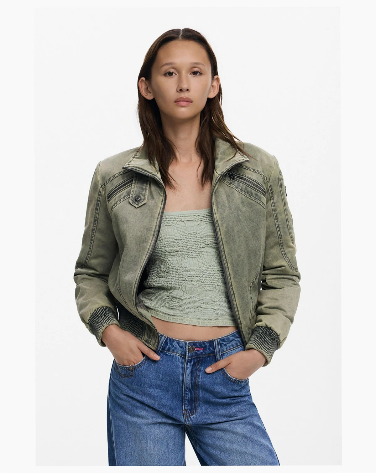 Women's Short jacket with waistband