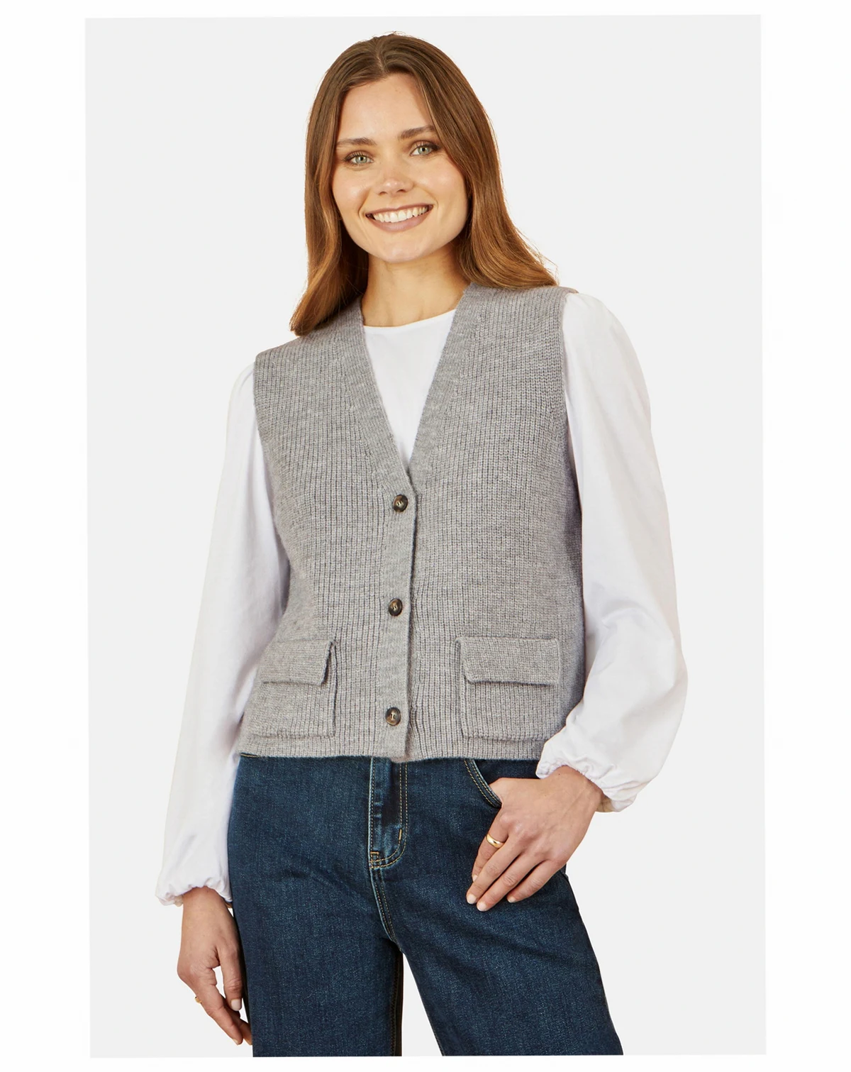 Women's Knitted Pullover Waistcoat