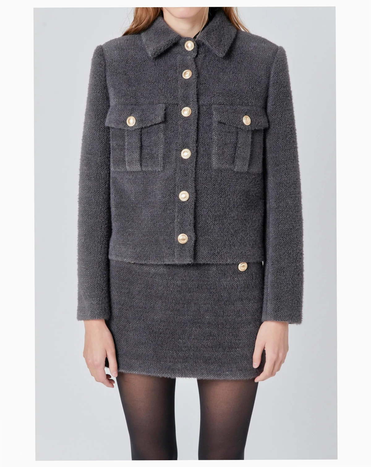 Women's Soft Brushed Buttoned Jacket