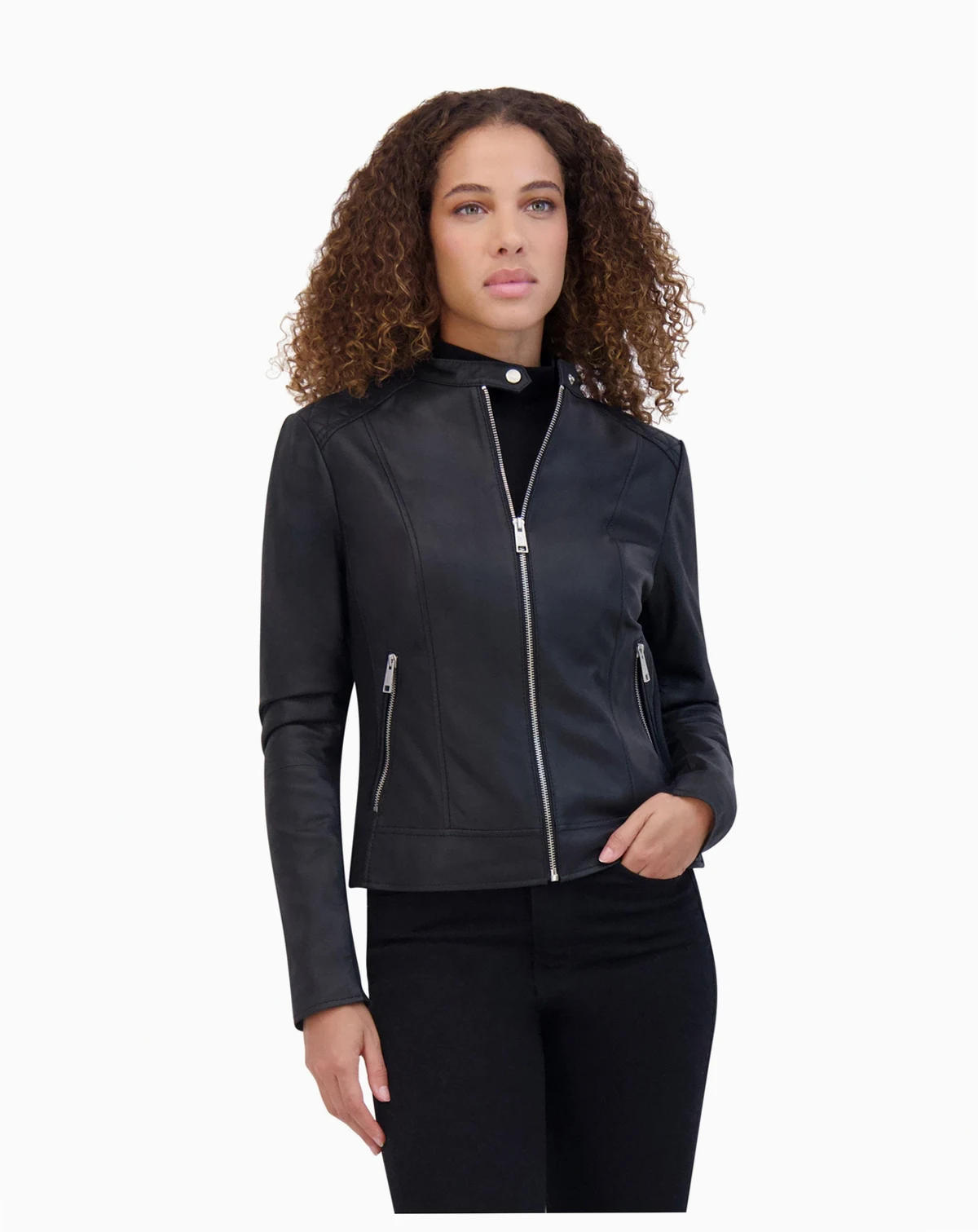 Glenbrook lightweight Women's leather Racer jacket