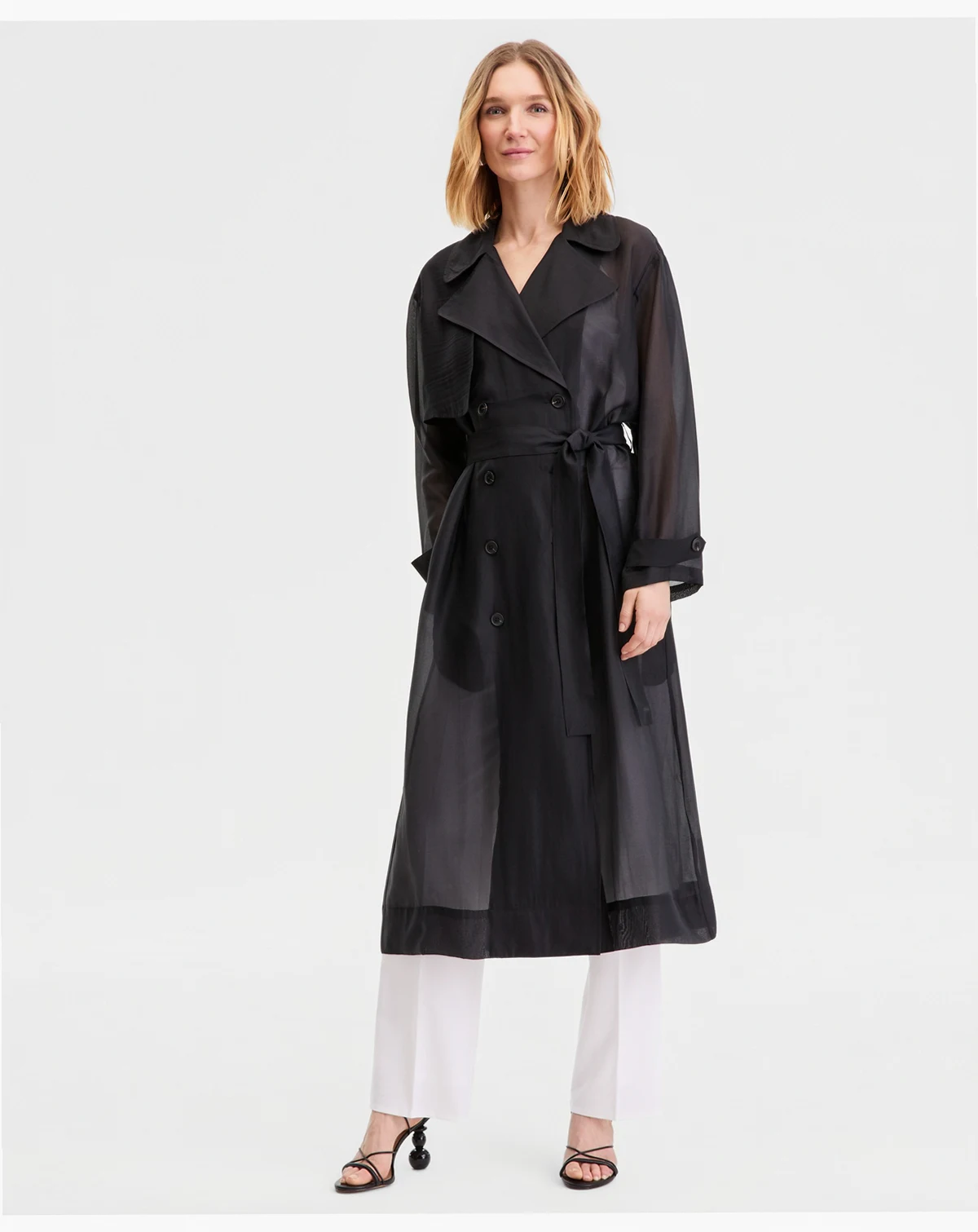 Women's Sheer Trench Coat, Macy's Exclusive