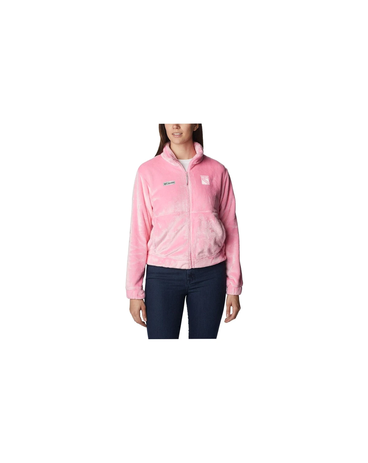 Women's Pink New York Rangers Fire Side Full-Zip Jacket
