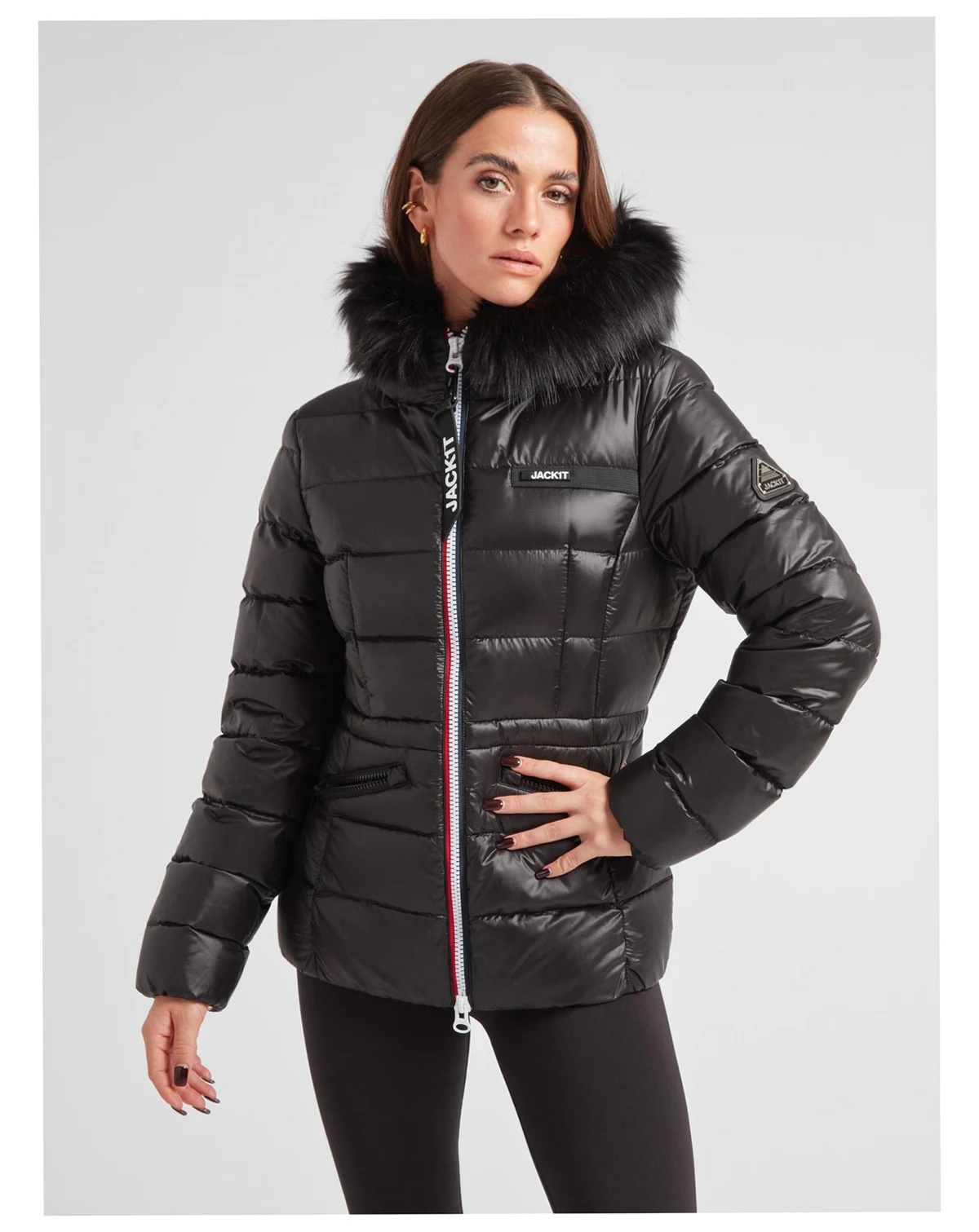 Women's R4D Faux Fur Tricolore Racer Jacket