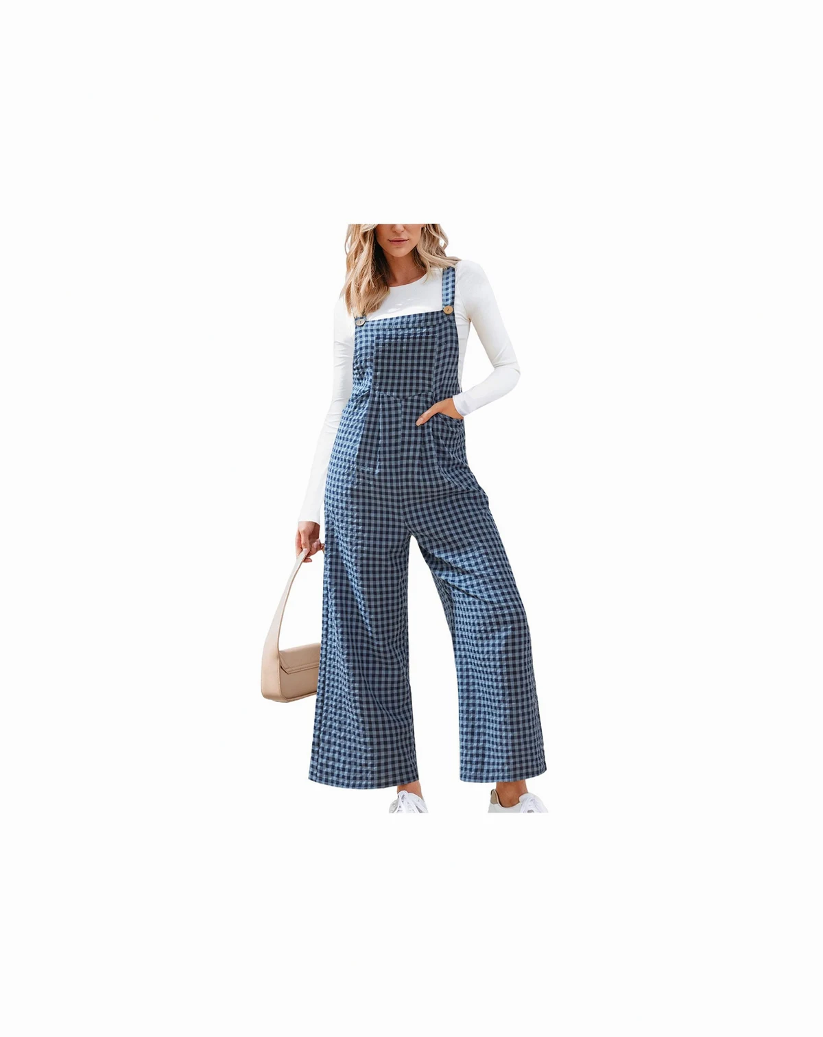 Women's All the Feels Checkered Jumpsuit