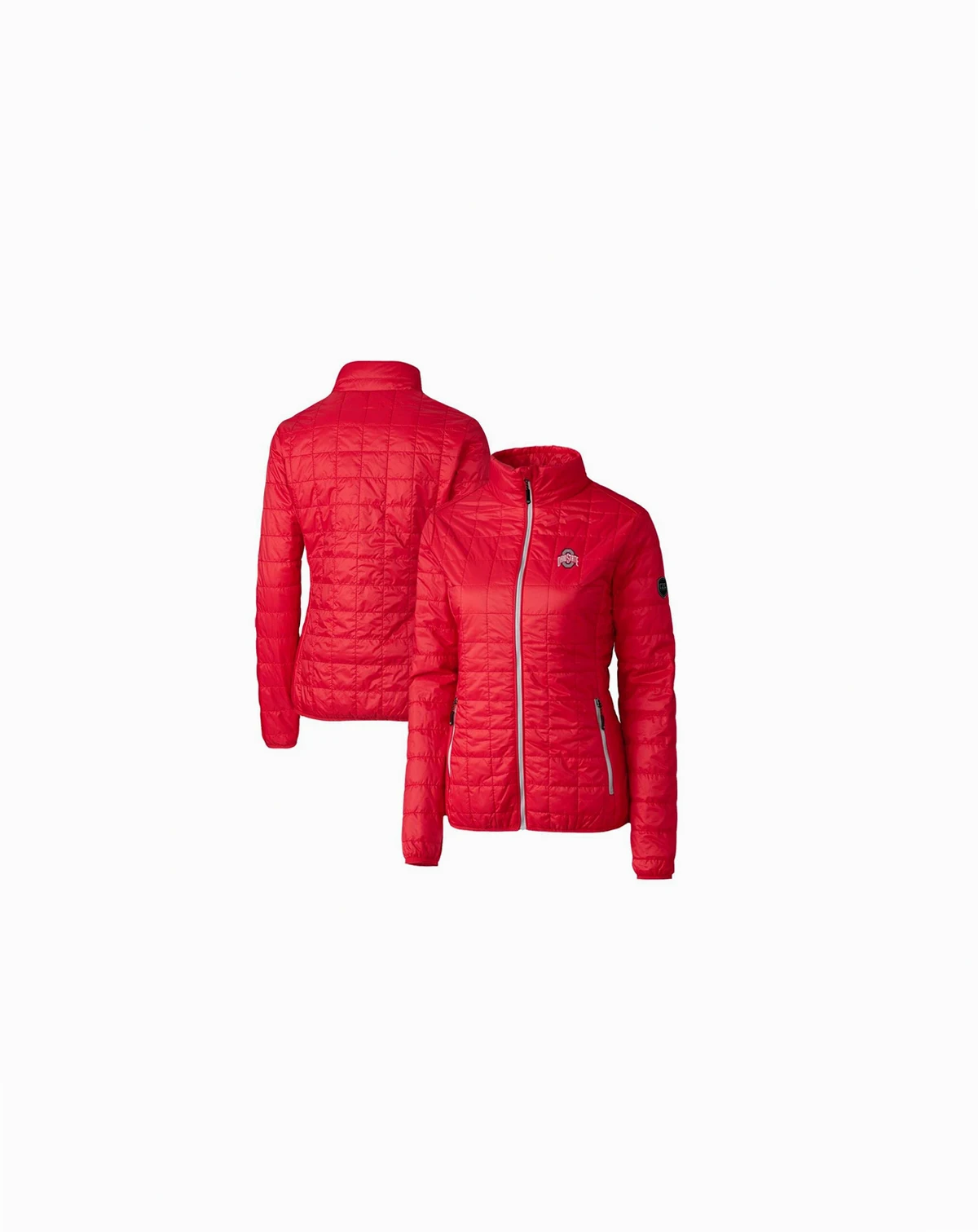 Women's Red Ohio State Buckeyes Rainier Eco Insulated Puffer Full-Zip Jacket