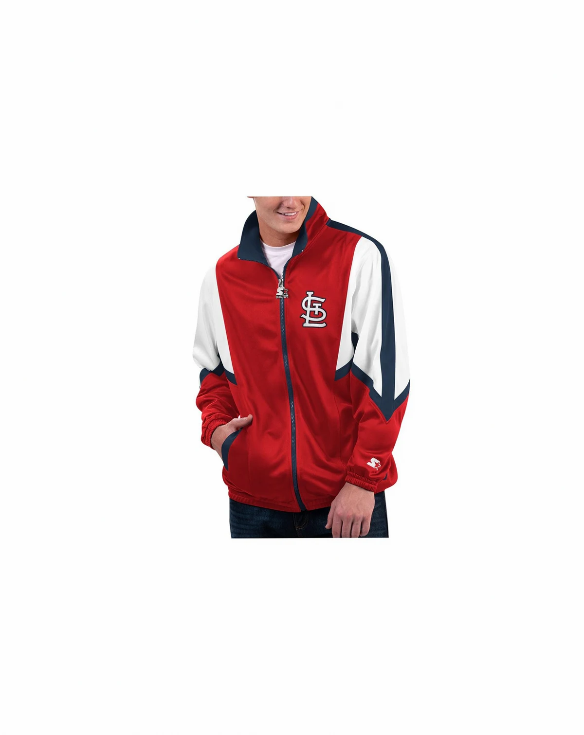 Men's Red St. Louis Cardinals Lead Runner Full-Zip Jacket