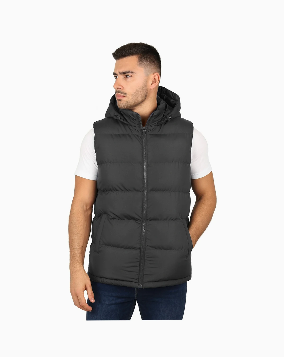 Men's Heavyweight Hooded Puffer Vest