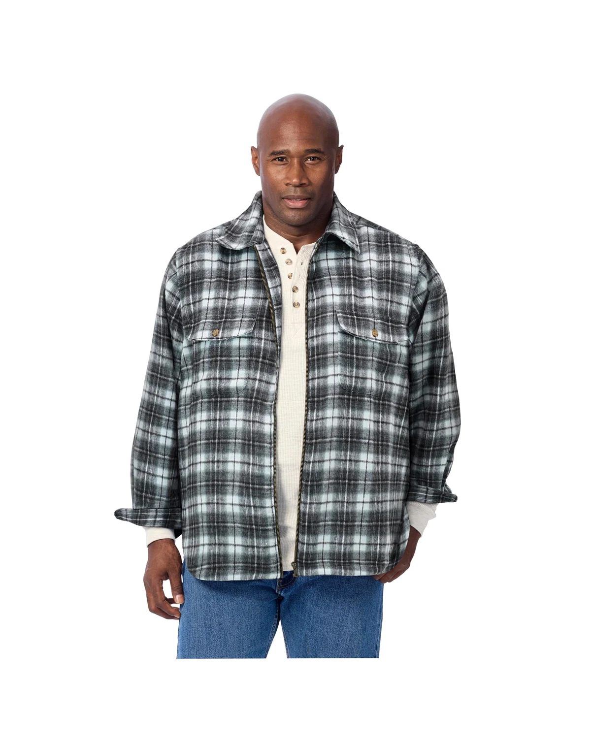 Men's Big & Tall Brawny Zip Up Shirt Jacket