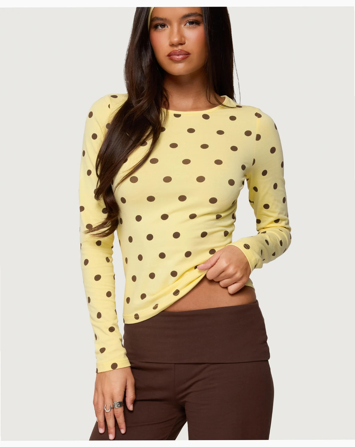 Women's Maricelle Polka Dot Long Sleeve T Shirt