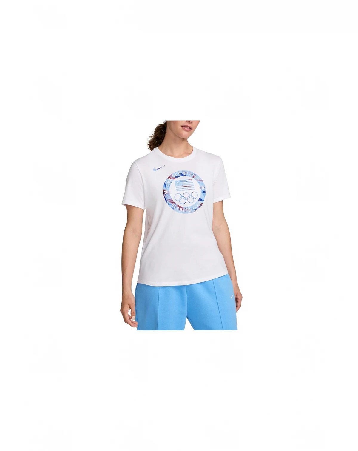 Women's White Team USA Puck Club T-Shirt