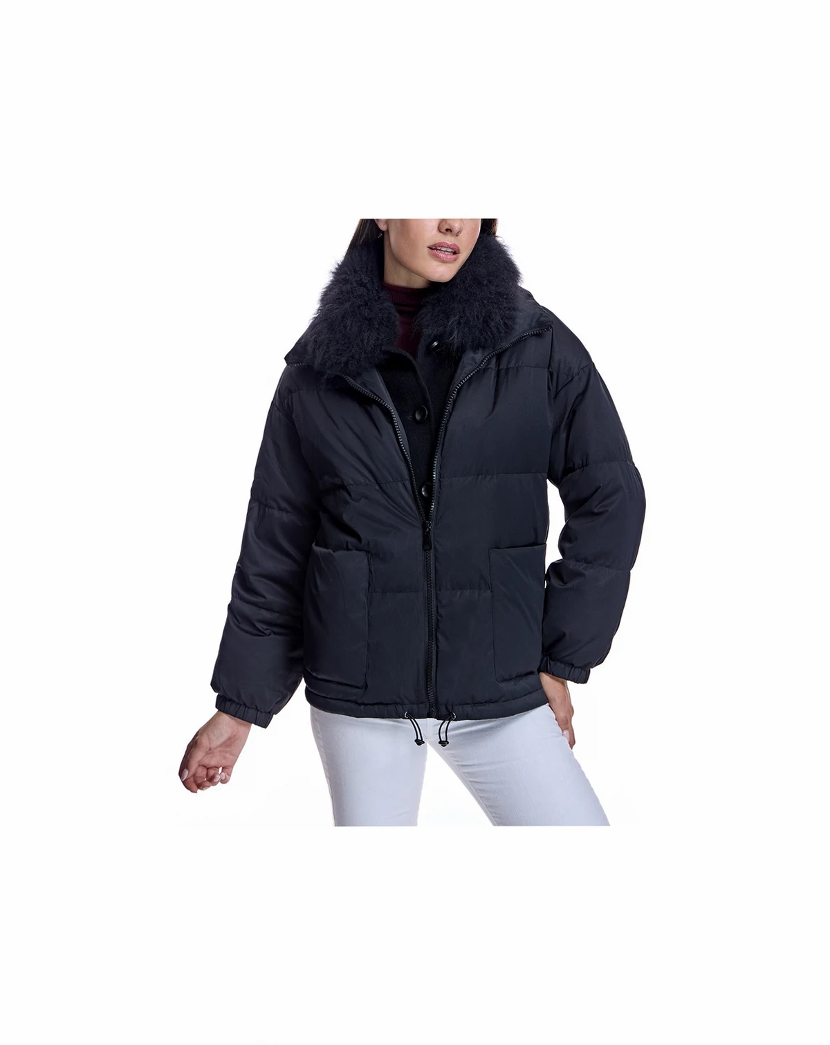 Women's Fur-Trimmed Puffer