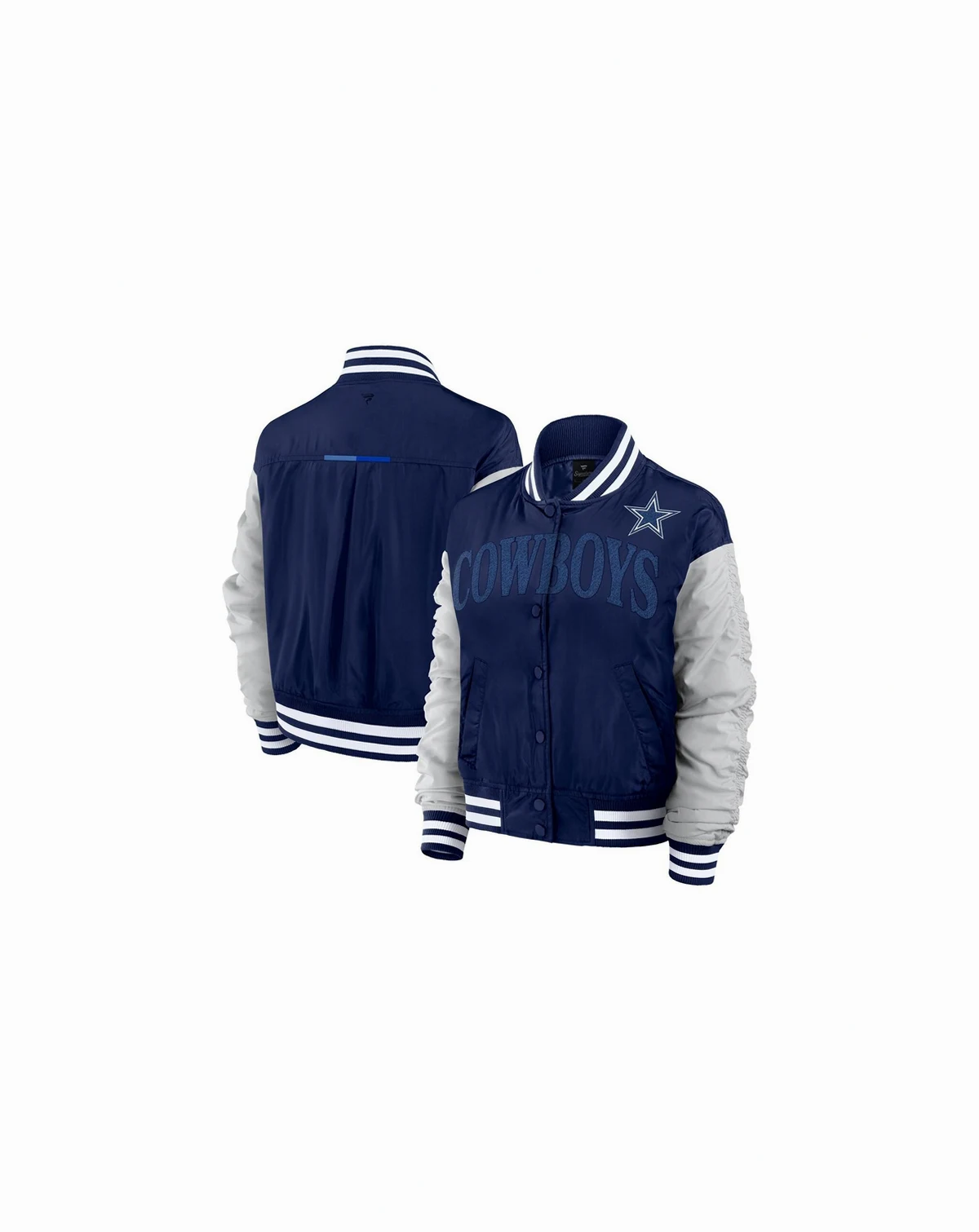 Women's Navy Dallas Cowboys Elements Wave Full-Snap Jacket