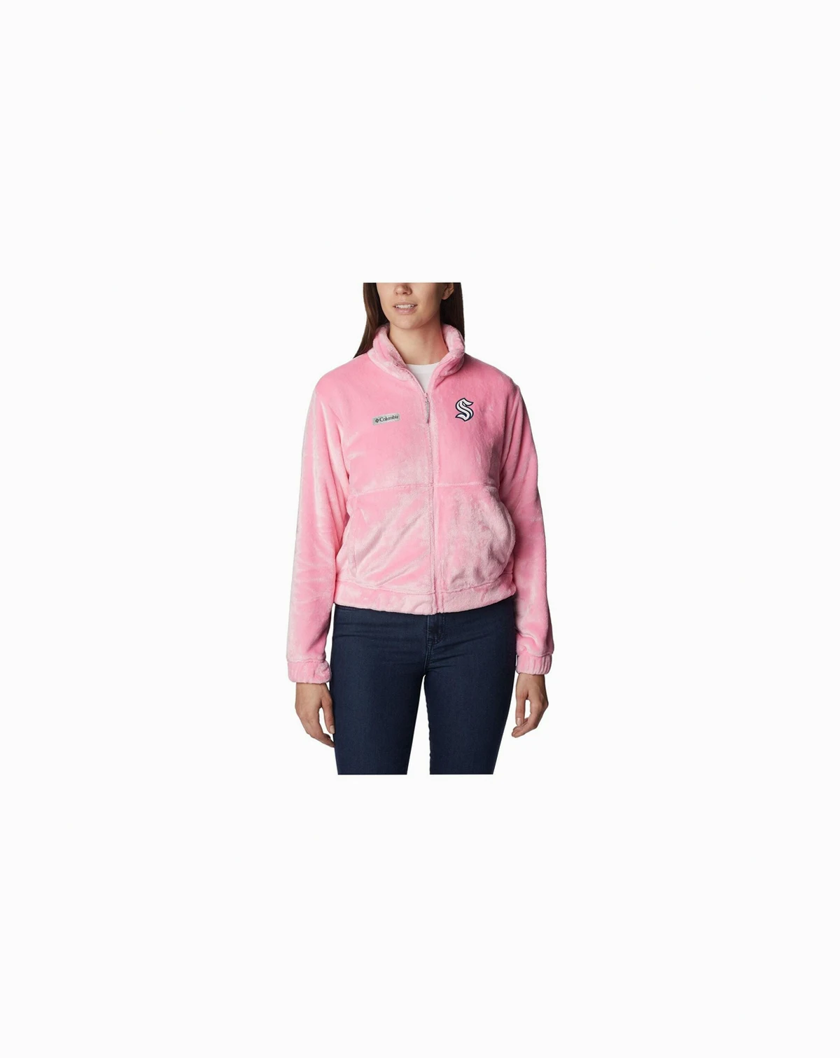 Women's Pink Seattle Kraken Fire Side Full-Zip Jacket