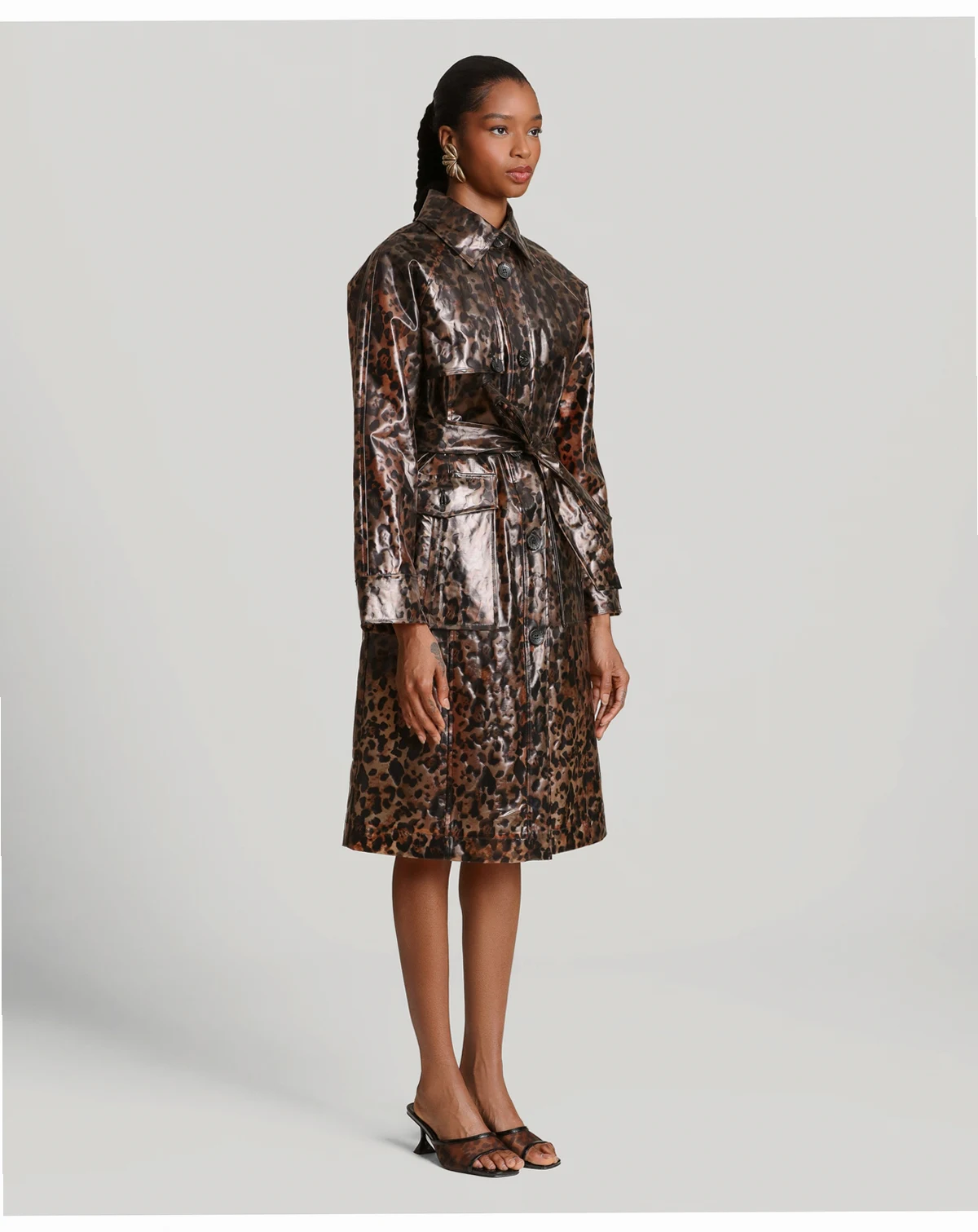 Women's Center Front Belted Trench Coat