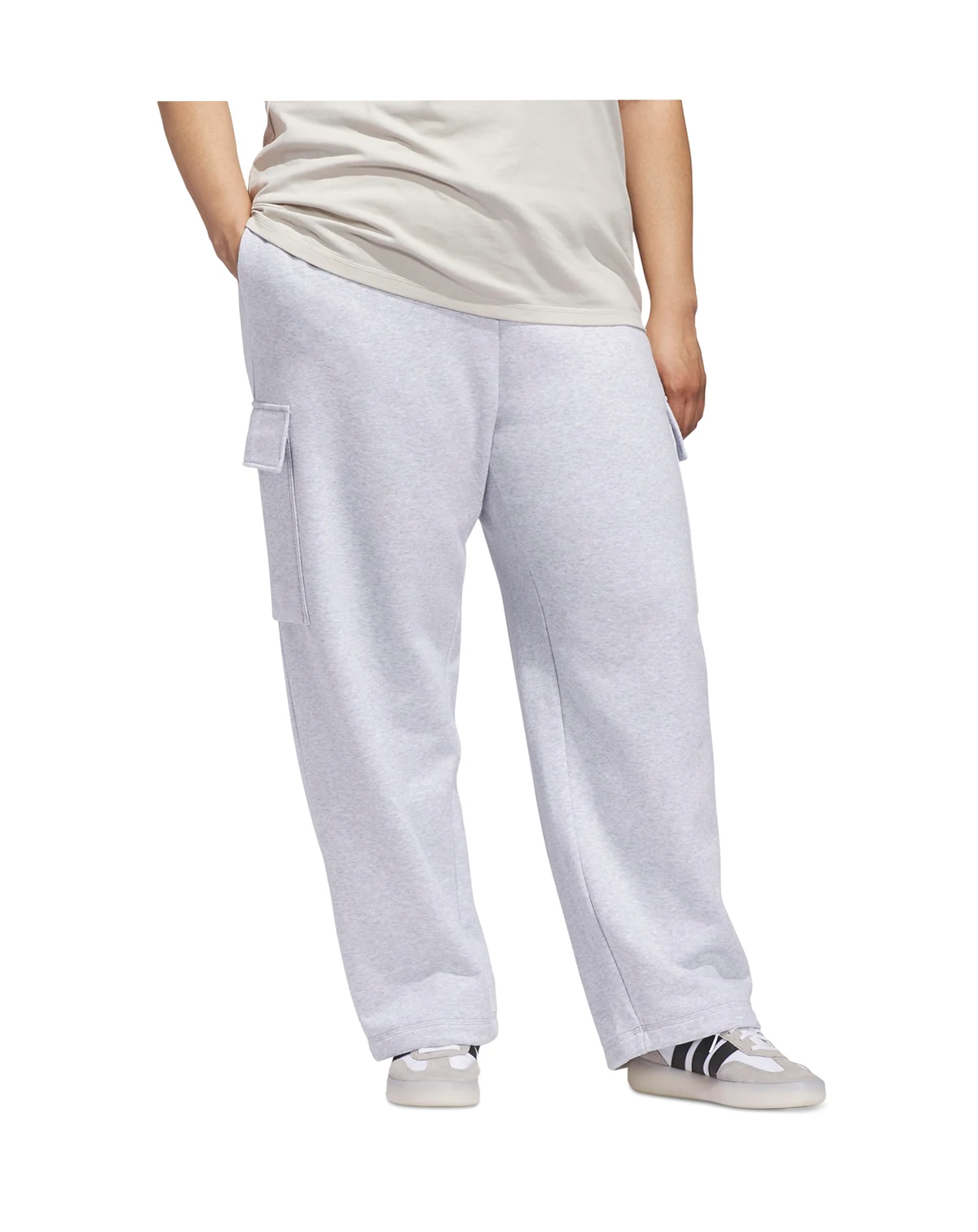 Plus Size Essentials Fleece Logo Cargo Pants