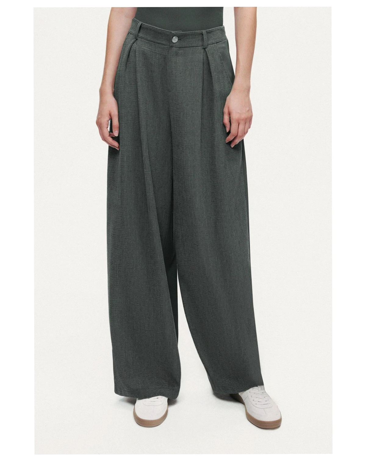 Women's Textured Wide-Leg Pants
