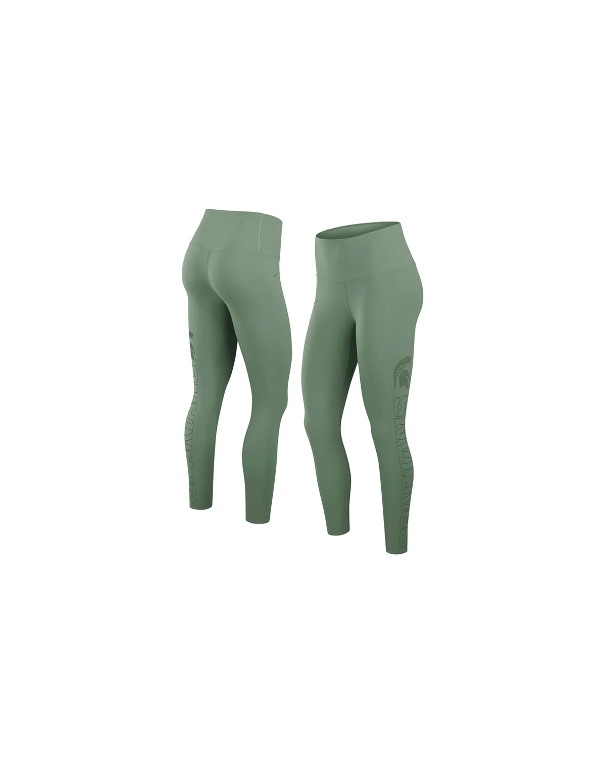 Women's Sage Green Michigan State Spartans Zenvy Performance Leggings
