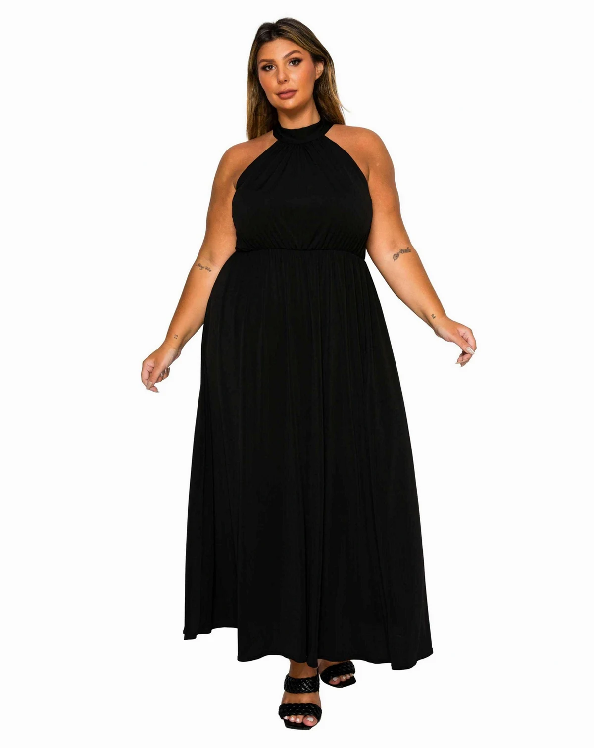 Plus Size Cassia Halter Neck Dress