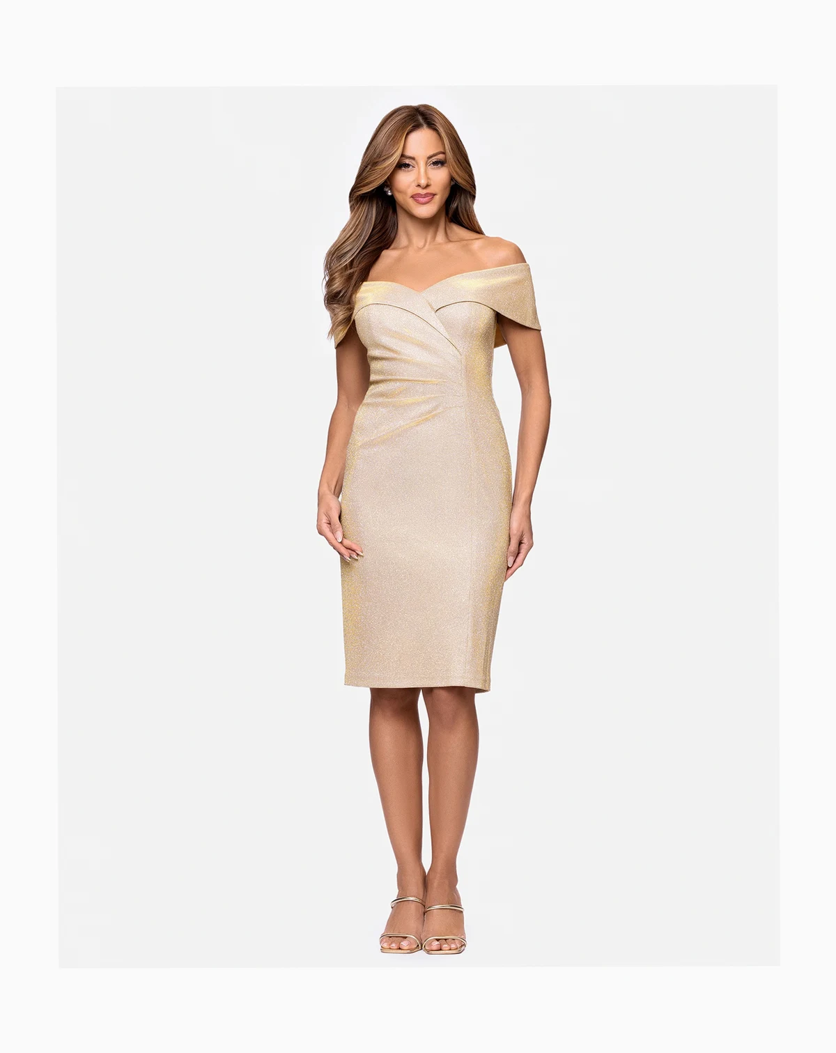 Women's Galaxy Off-The-Shoulder Glitter Dress