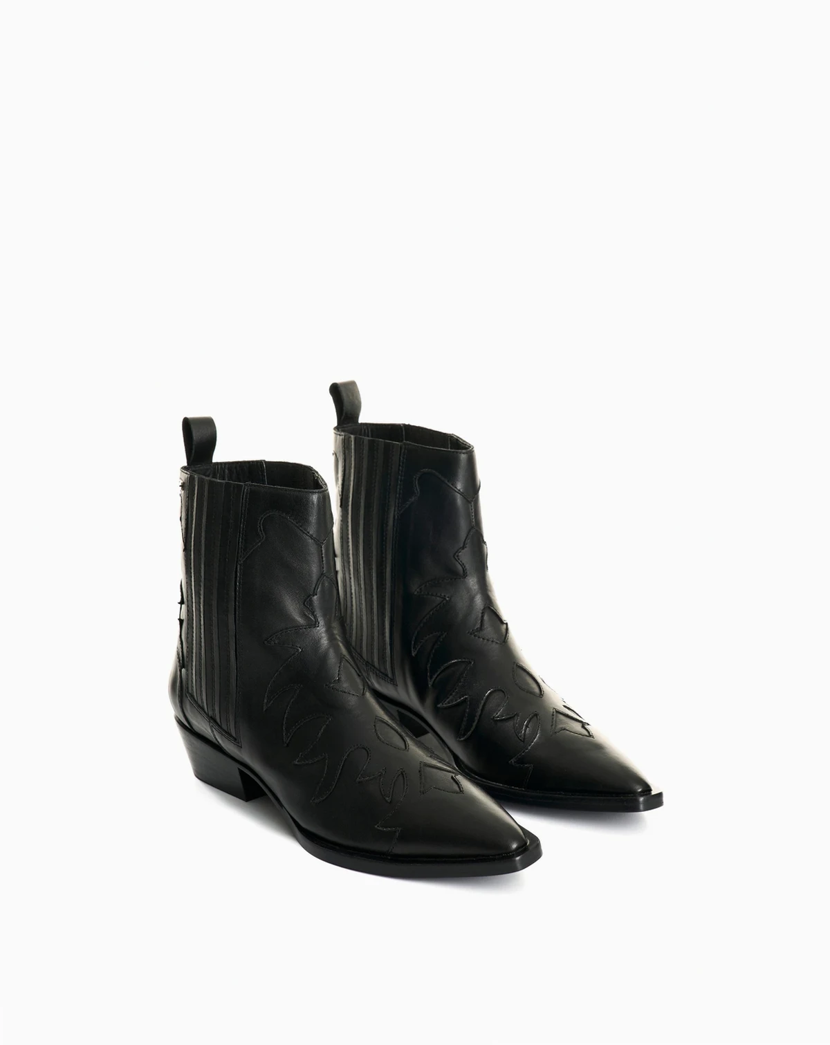 Women's Leather Western Ankle Boots