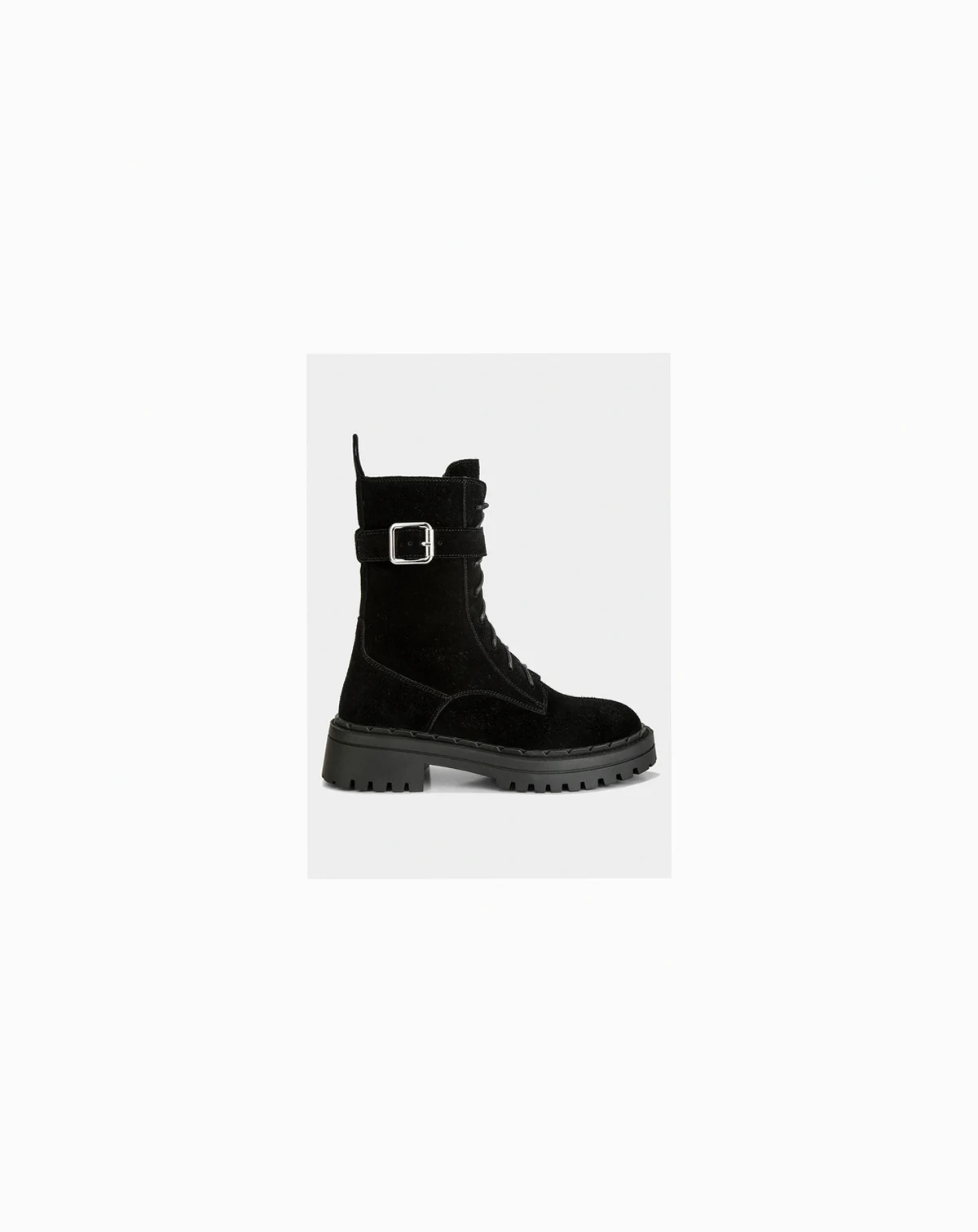 Kasper Womens Suede Chunky high ankle Lug Boots