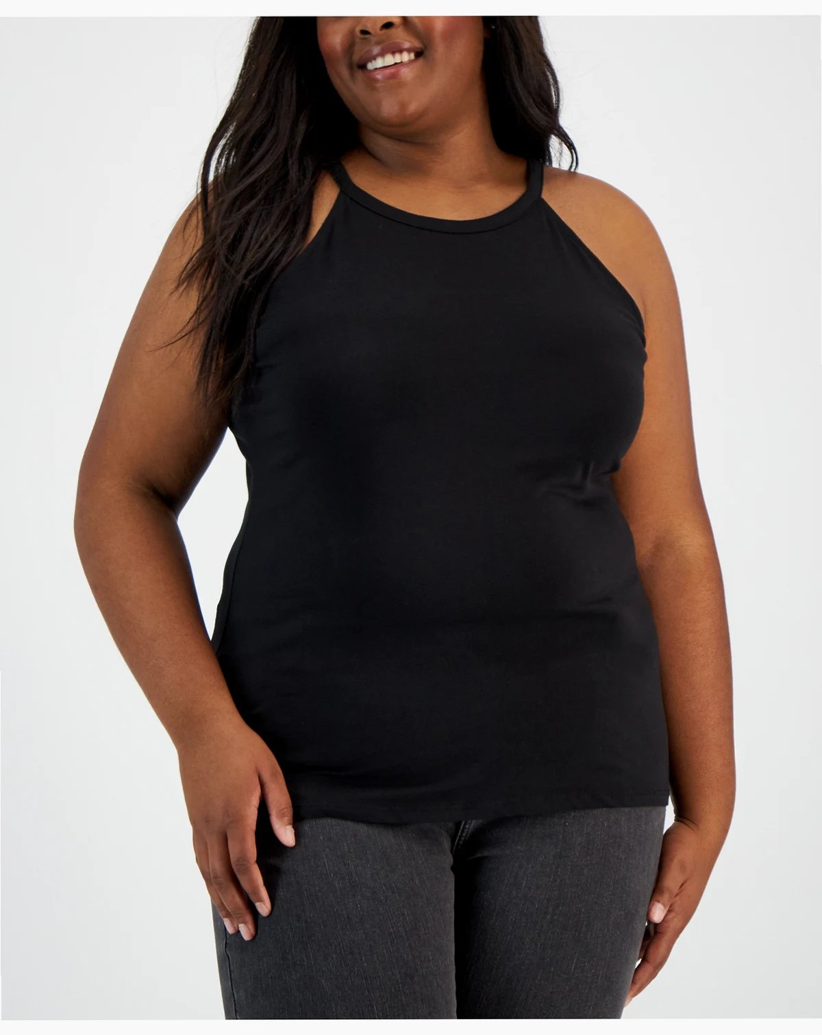Trendy Plus Size Halter Tank Top