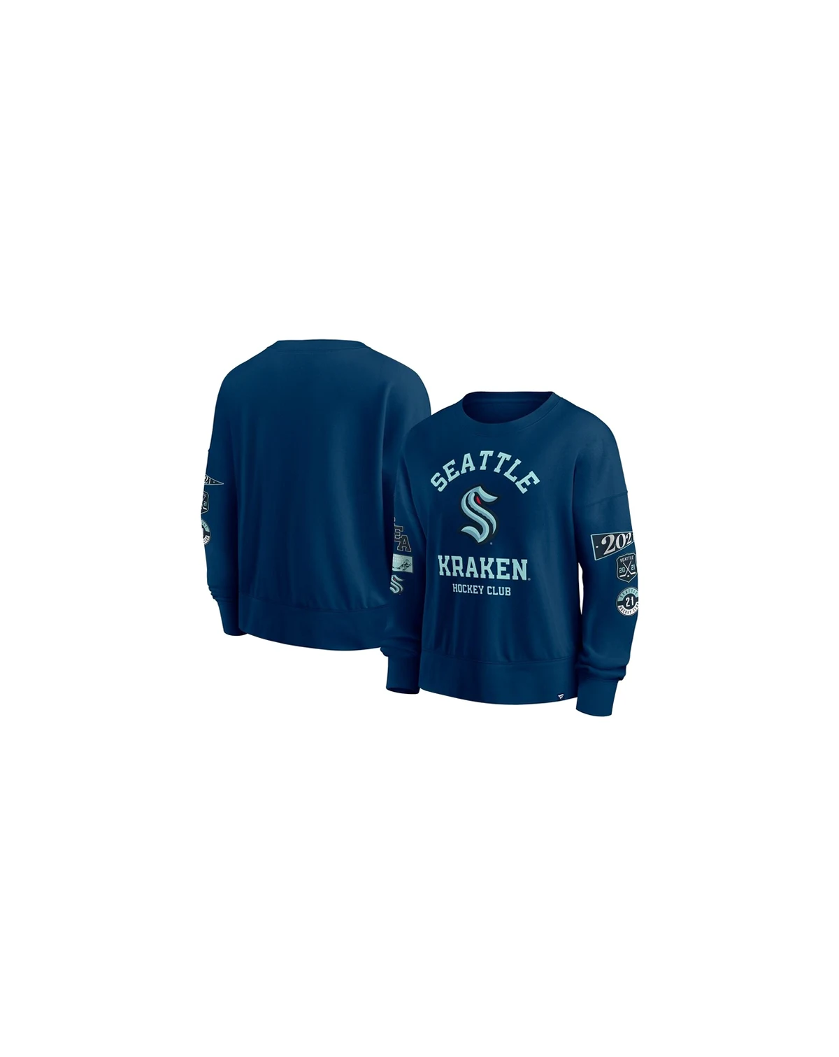 Women's Deep Sea Blue Seattle Kraken Go Team Pullover Sweatshirt