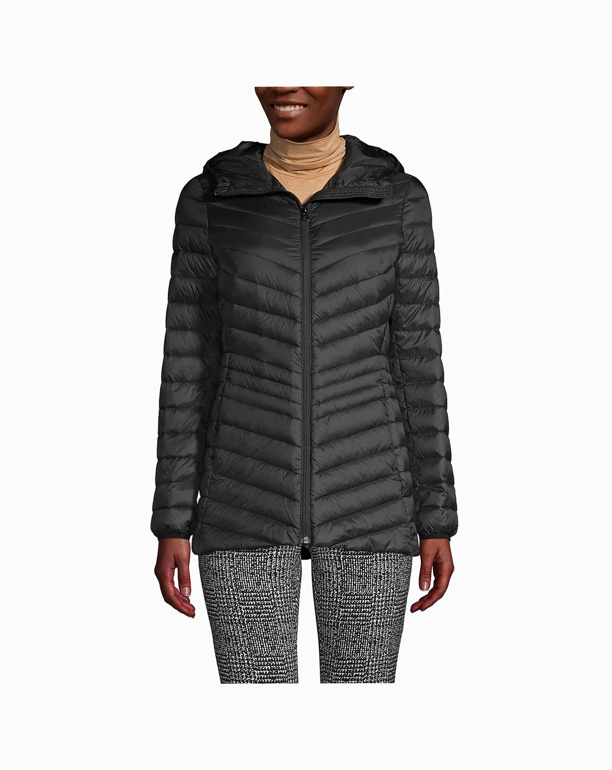 Women's Petite Ultralight Packable Long Down Jacket