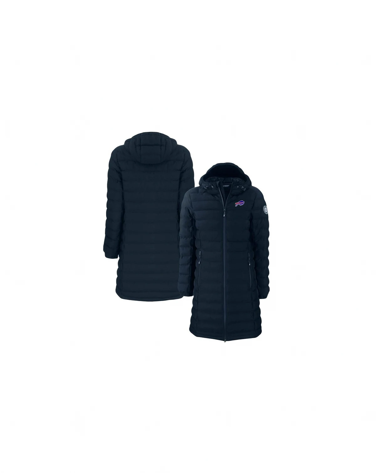 Women's Navy Buffalo Bills Mission Ridge Eco Insulated Long Full-Zip Puffer Jacket