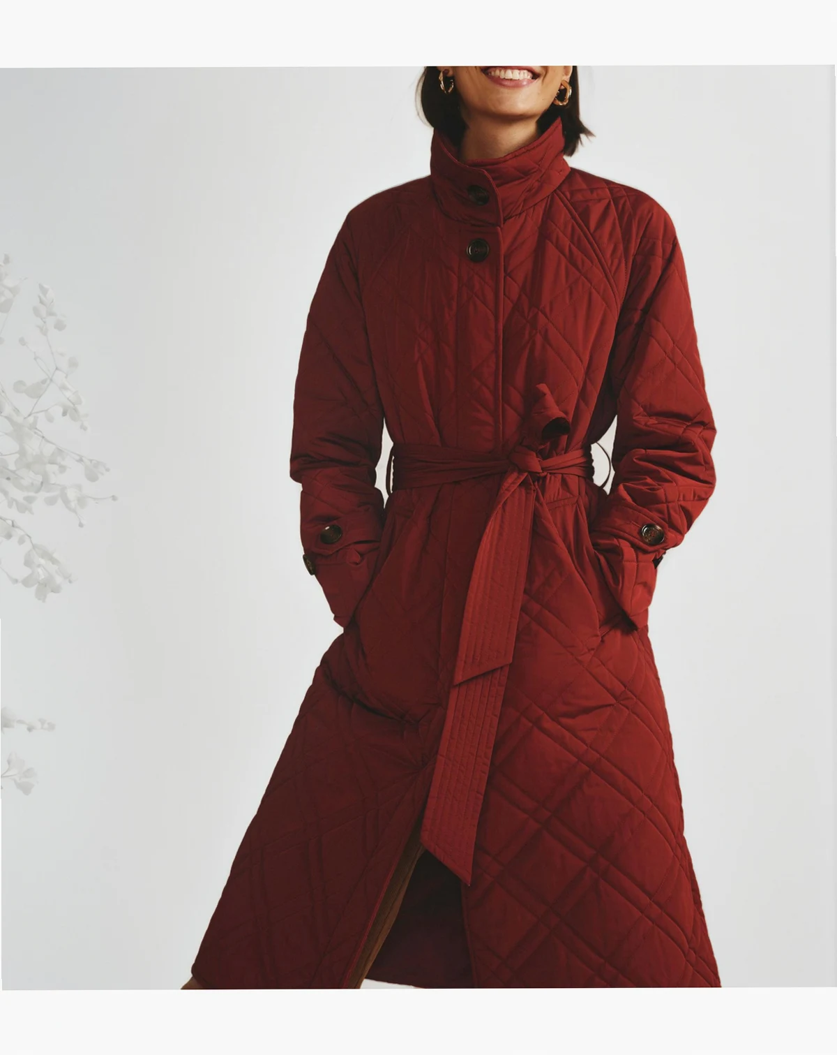 Plus Size Nehra Quilted Coat