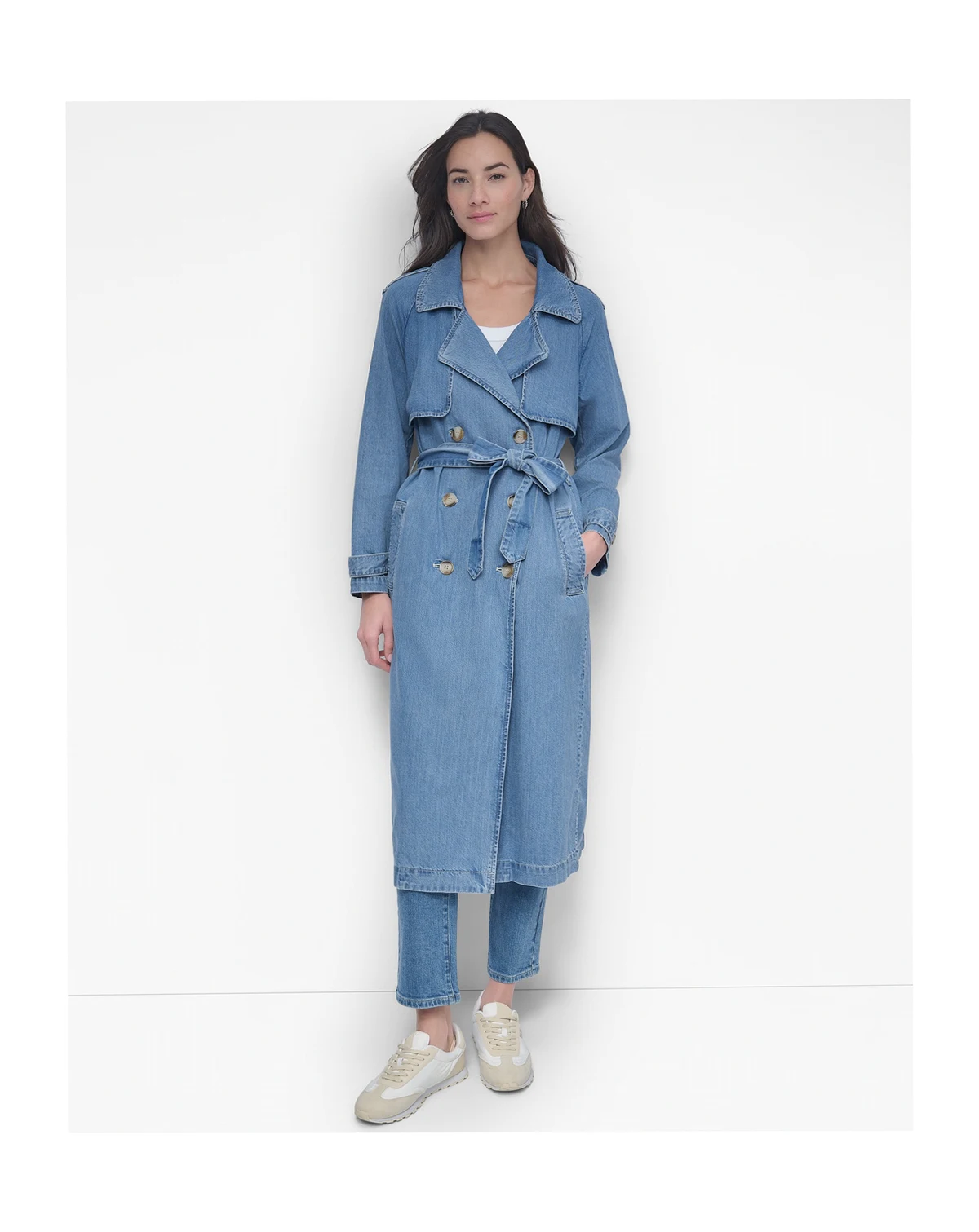 Women's Storm Flap Denim Trench Coat