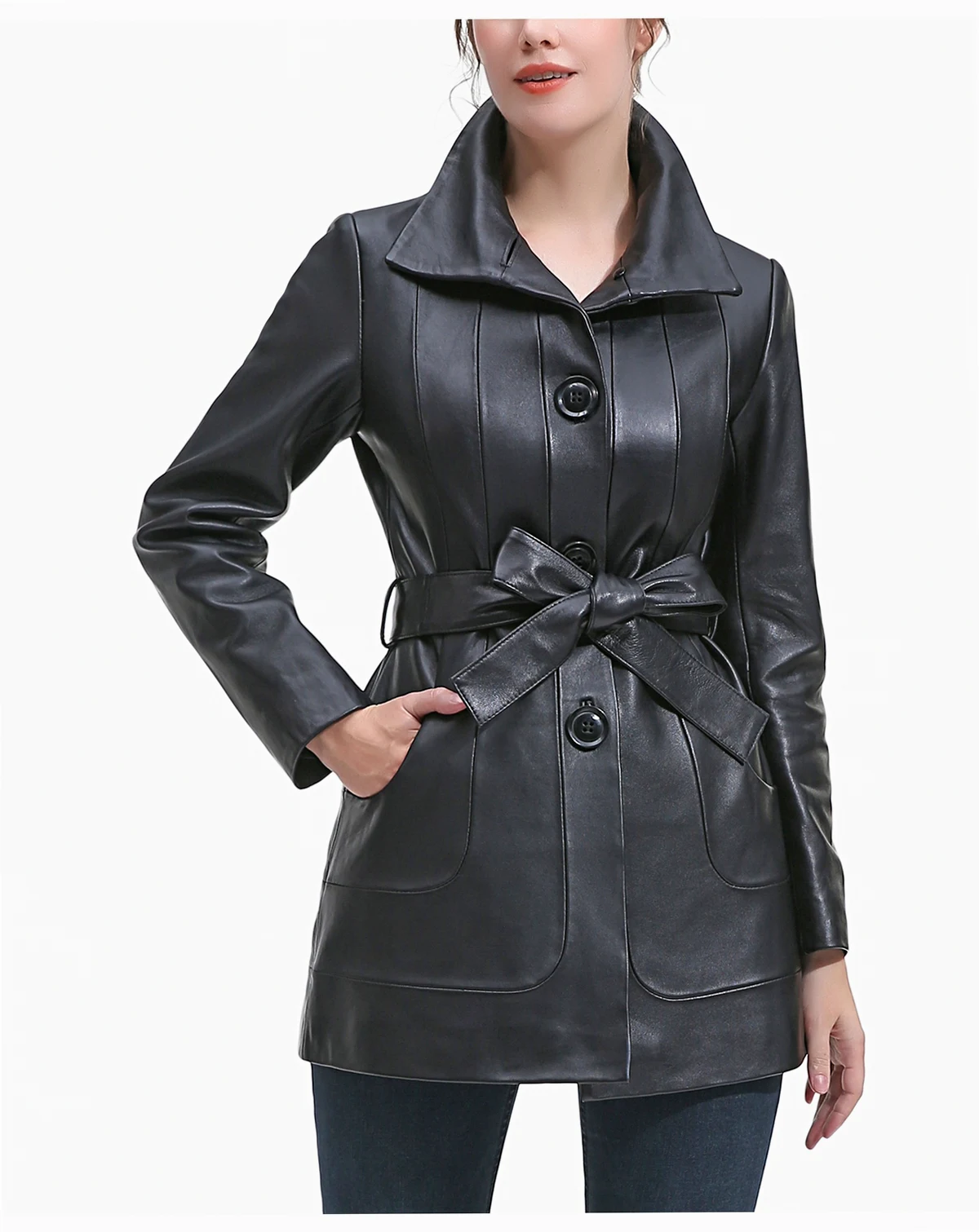 Women's Erika Leather Coat