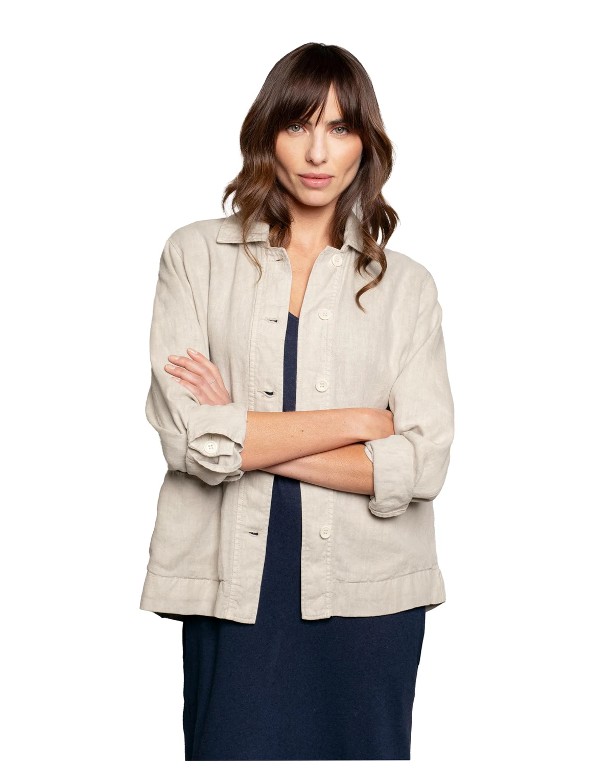 Women's Linen Boxy Jacket