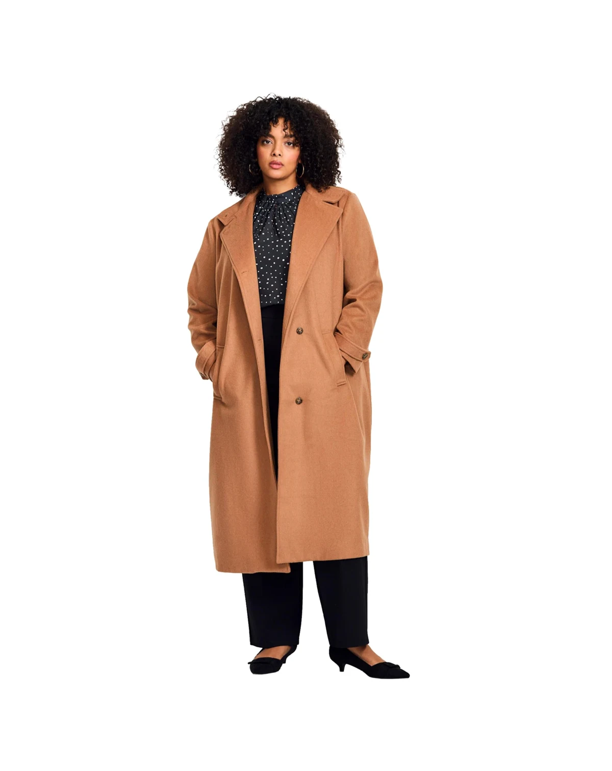 Women's Funnel Neck Long Coat