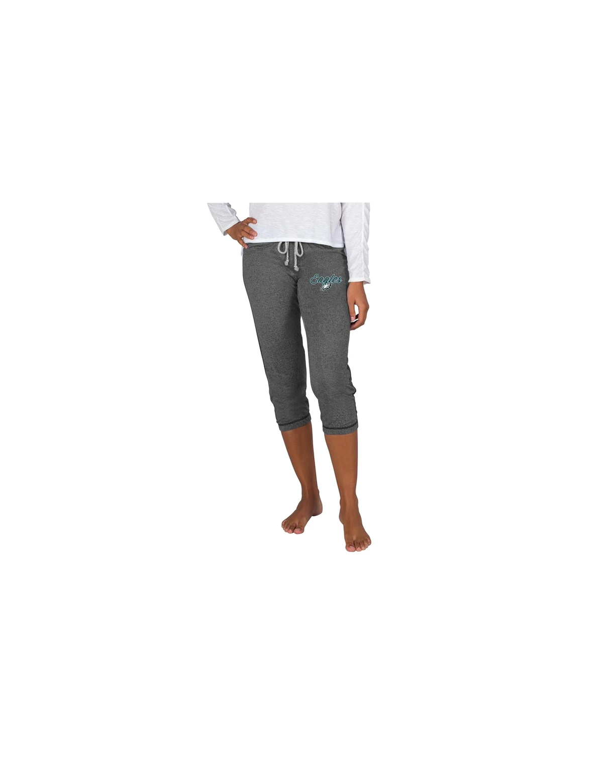 Women's Charcoal Philadelphia Eagles Quest Knit Capri Pants