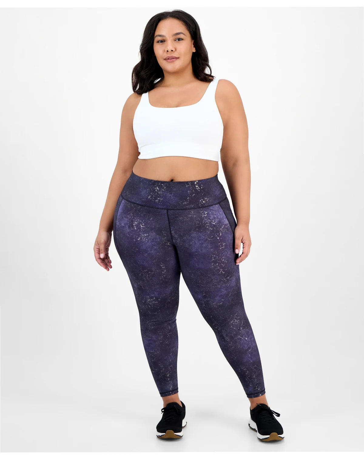 Plus Size Shine Compression Leggings, Macy's Exclusive