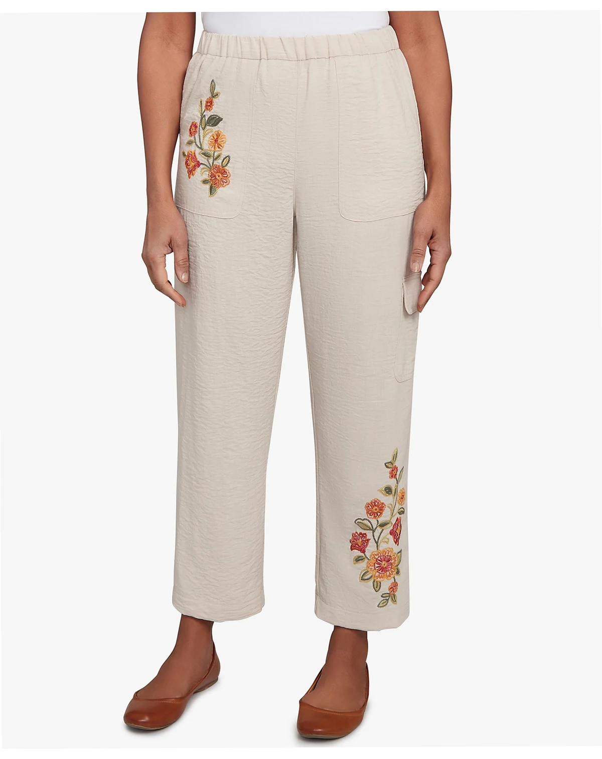 Women's Copper Canyon Floral Embroidered Ankle Pants