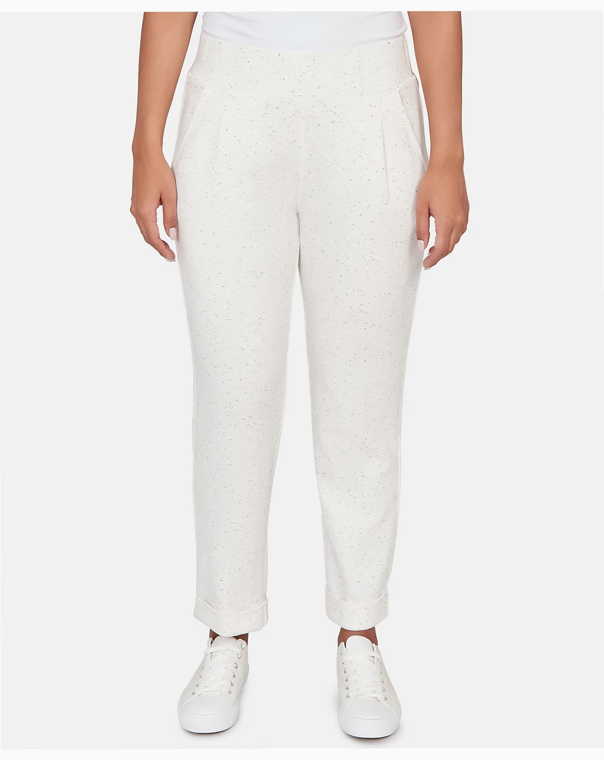 Petite Ultra Soft Knit Cuffed Ankle Pant