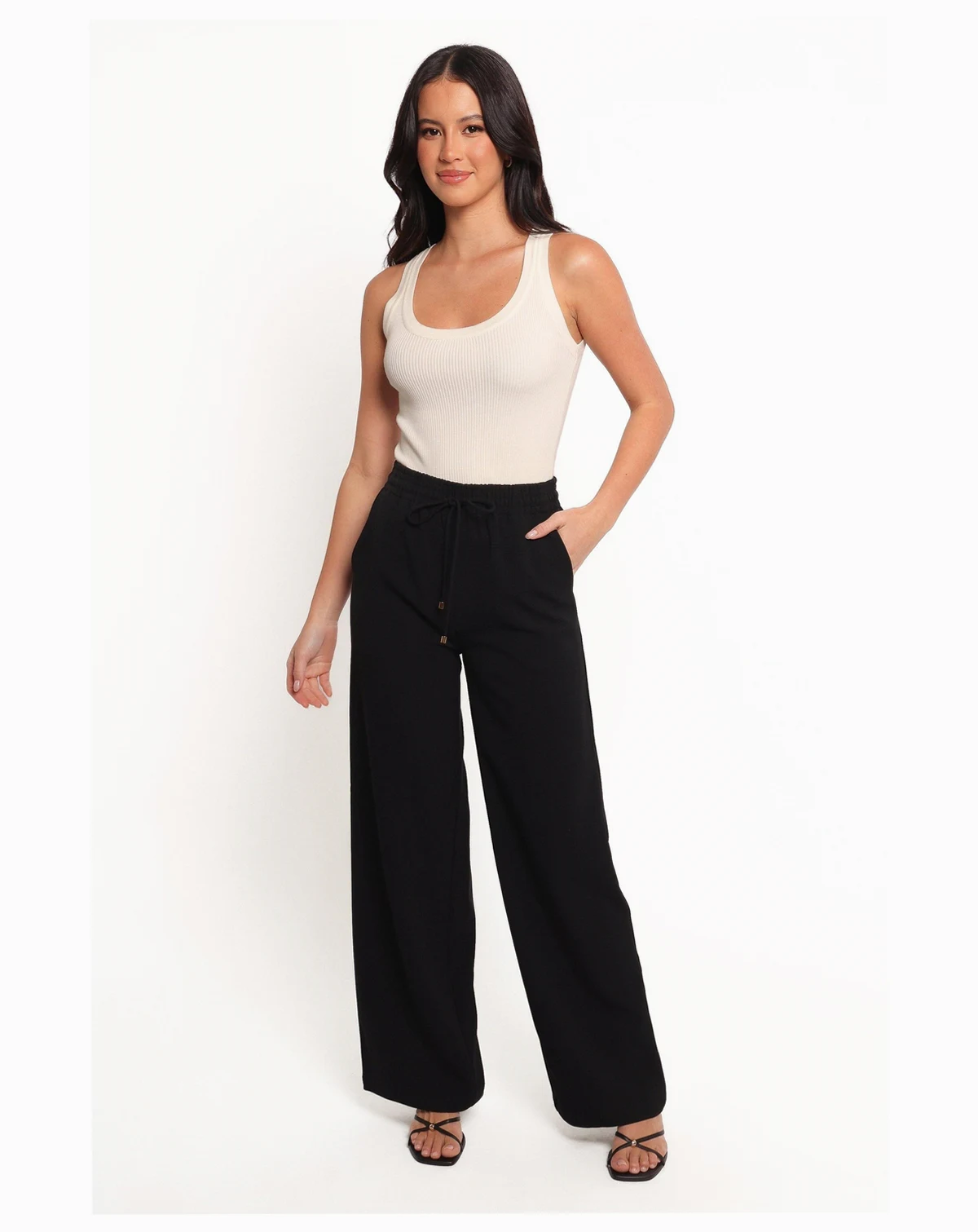 Women's Cinch Wide Leg Crepe Pant