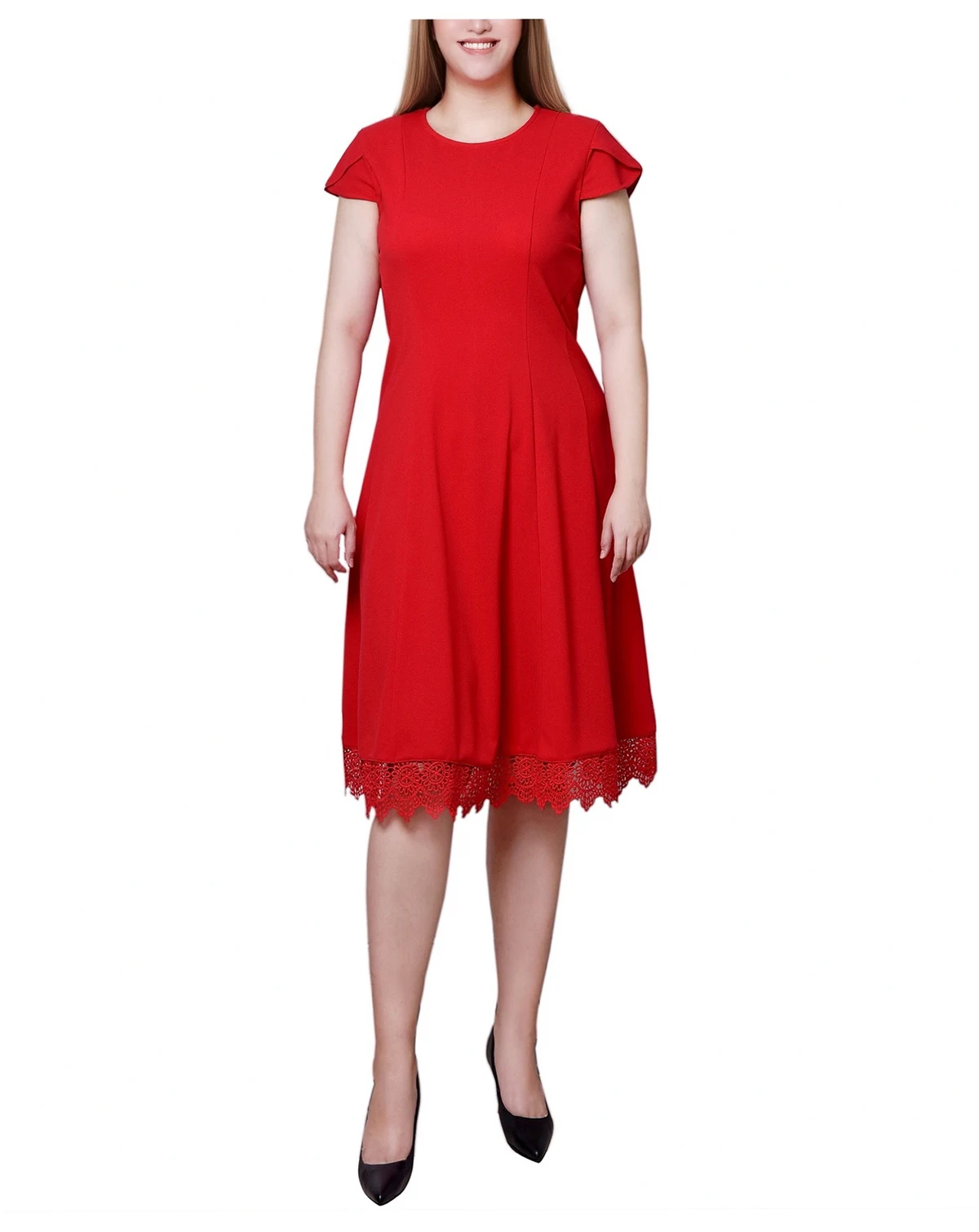 Women's Chiffon Sleeve Scuba Dress